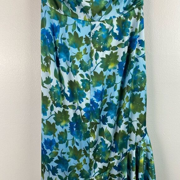 AMUR Edie High Low Tie Neck Halter Gown - Picture 11 of 16